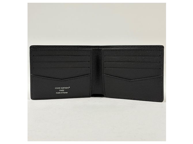 Louis Vuitton Portefeuille Slender Bi-fold Wallet Nero - vista 4