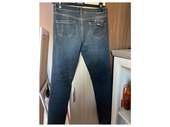 Philipp Plein Junior Jeans Distressed Bleu foncé - vue 2