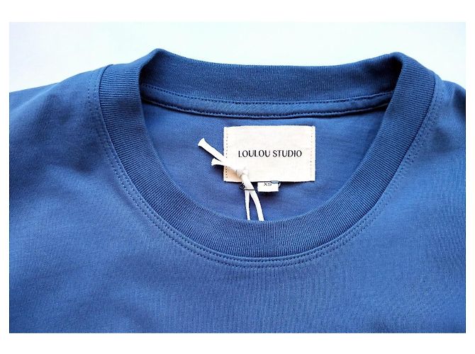 Autre Marque Loulou Studio Camiseta de algodón Telanto Azul - vista 3