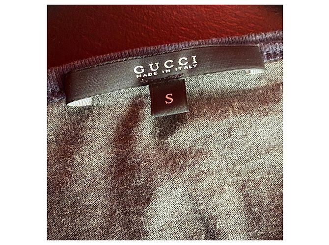 T-shirt Gucci Tom Ford Emblem Blu Grigio antracite - vista 3