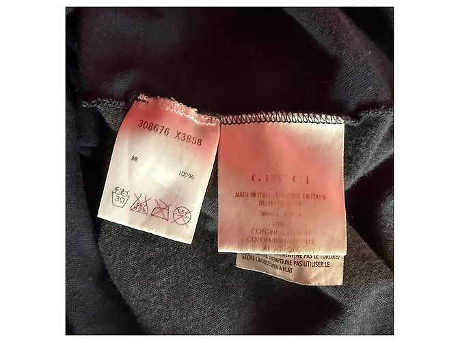 T-shirt Gucci Tom Ford Emblem Blu Grigio antracite - vista 4