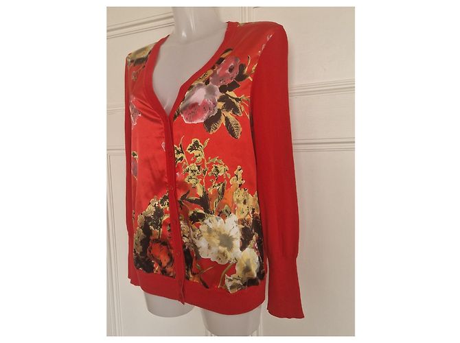 Basler Cardigan mit floralem Print in Rot Mehrfarben - Ansicht 2