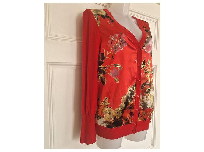 Basler Cardigan mit floralem Print in Rot Mehrfarben - Ansicht 3