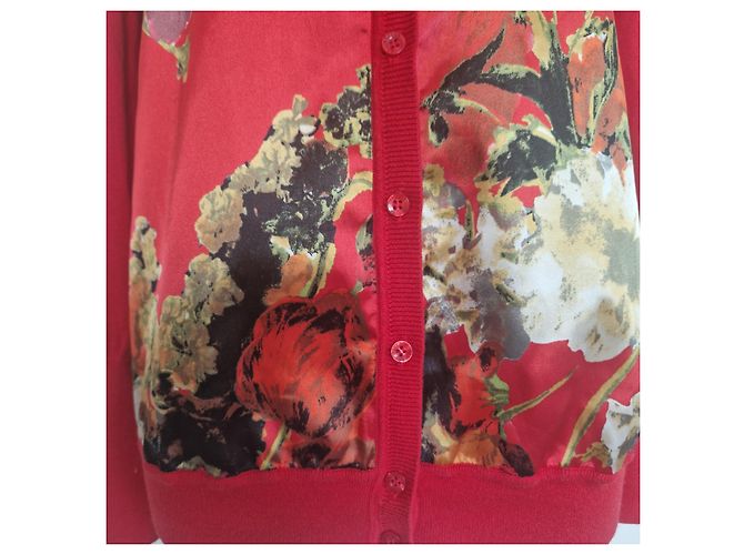 Basler Cardigan mit floralem Print in Rot Mehrfarben - Ansicht 4