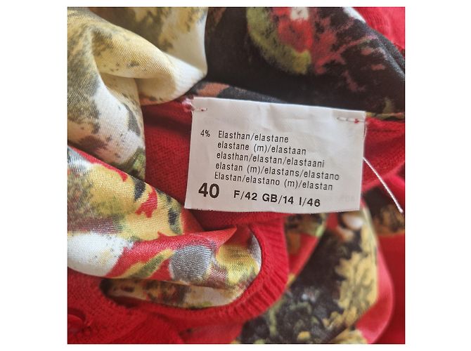 Basler Cardigan mit floralem Print in Rot Mehrfarben - Ansicht 7