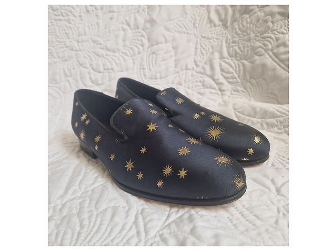 Mocassini Paul Smith Star Print in raso Nero D'oro - vista 4