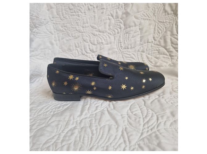 Mocassini Paul Smith Star Print in raso Nero D'oro - vista 5