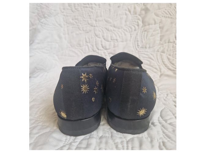 Mocassini Paul Smith Star Print in raso Nero D'oro - vista 6