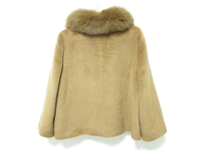 Autre Marque Cappotto corto ANAYI in alpaca e pelliccia di volpe - vista 2