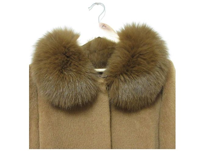 Autre Marque Cappotto corto ANAYI in alpaca e pelliccia di volpe - vista 4