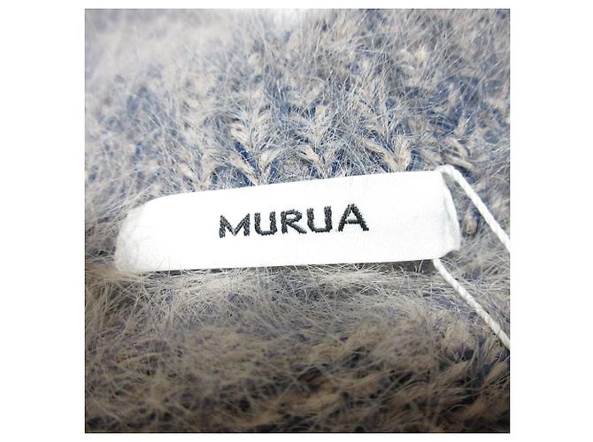 Autre Marque MURUA Bicolor MIX Shaggy Knit Pullover Sweater Blue Navy blue - view 7