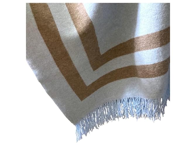 Autre Marque 45R Shrunken Float Knit Poncho Blau - Ansicht 4