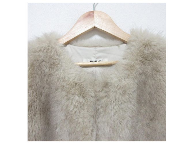 Autre Marque Chaleco de piel ecológica Rouge vif Eco Fur Castaño - vista 5