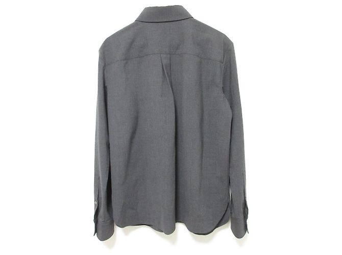 Theory TRACEABLE WOOL N Straight Shirt Camisa de lana Castaño - vista 2