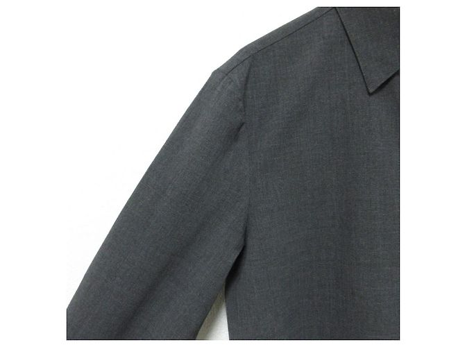 Theory TRACEABLE WOOL N Straight Shirt Camisa de lana Castaño - vista 4