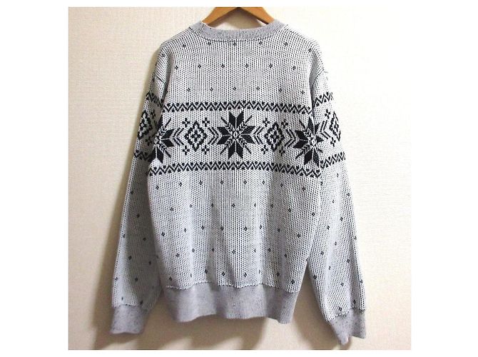 Autre Marque Hysteric Glamour Nordic POW Jacquard Strickpullover Schwarz Weiß - Ansicht 3