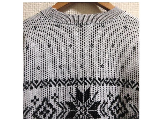 Autre Marque Hysteric Glamour Nordic POW Jacquard Strickpullover Schwarz Weiß - Ansicht 7