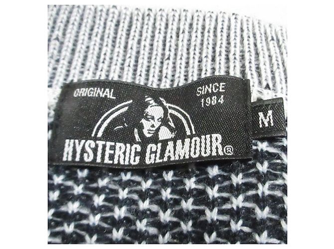 Autre Marque Hysteric Glamour Nordic POW Jacquard Strickpullover Schwarz Weiß - Ansicht 8