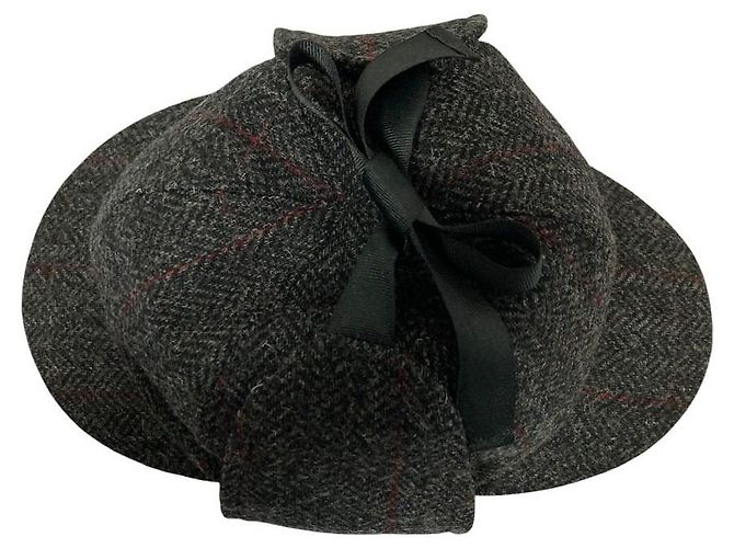 Autre Marque KASZKIET Cappello in lana herringbone Nero - vista 4