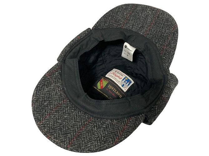 Autre Marque KASZKIET Cappello in lana herringbone Nero - vista 5