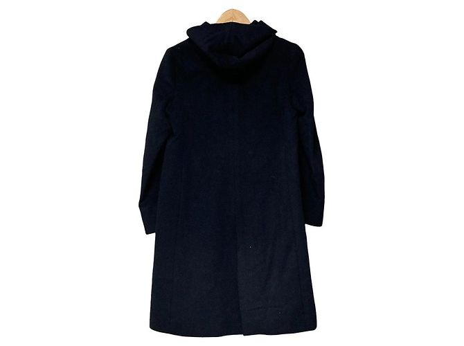 Autre Marque Abrigo con capucha 23ku de lana y angora Azul Azul marino - vista 2