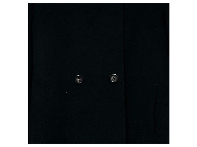 Autre Marque Abrigo con capucha 23ku de lana y angora Azul Azul marino - vista 3