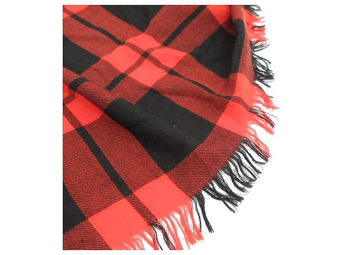Sciarpa in lana Tartan Coach Rosso - vista 3