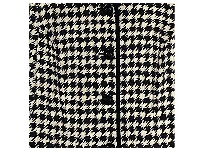 Autre Marque Chaqueta sin cuello de jacquard pied-de-poule M'S GRACY Negro - vista 3