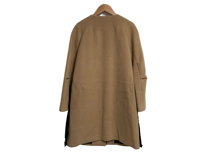 Abrigo sin cuello LANVIN en Bleu Ribbon Castaño Camello - vista 2