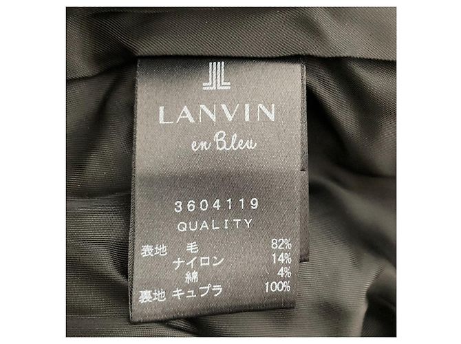 Abrigo sin cuello LANVIN en Bleu Ribbon Castaño Camello - vista 6