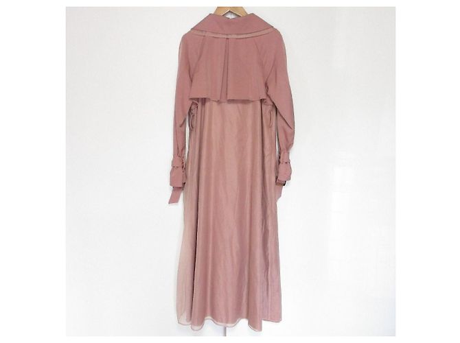 Autre Marque eimy istoire Organza Combo Trench Coat Rosa - vista 4