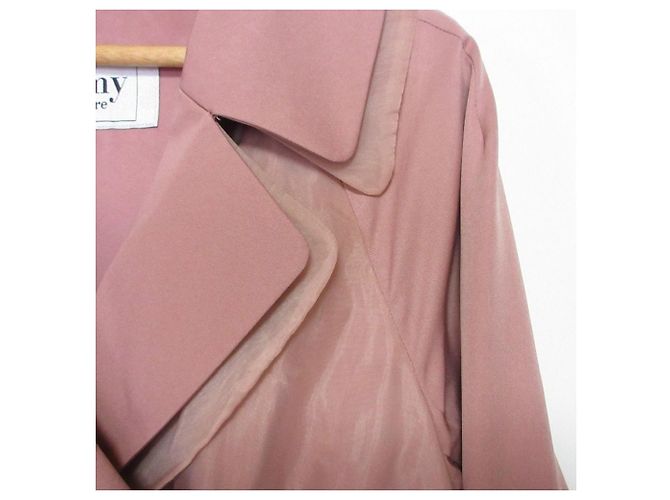Autre Marque eimy istoire Organza Combo Trench Coat Rosa - vista 5