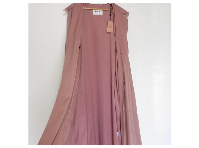 Autre Marque eimy istoire Organza Combo Trench Coat Rosa - vista 6