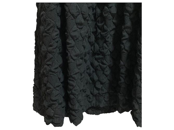Autre Marque LE CIEL BLEU Jacquard-Cami-Kleid geschrumpft Schwarz - Ansicht 4