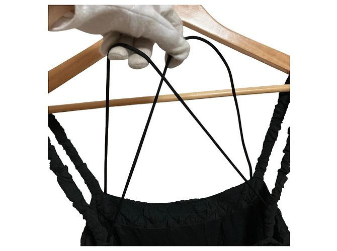 Autre Marque LE CIEL BLEU Jacquard-Cami-Kleid geschrumpft Schwarz - Ansicht 5