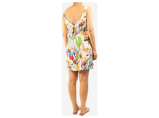 Farm Rio Kurzes Leinenkleid mit Multi-Print - size L Mehrfarben - Ansicht 2