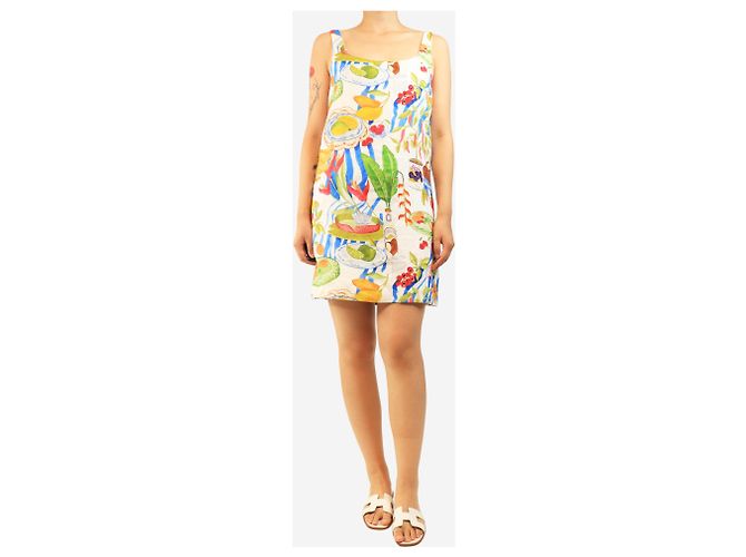 Farm Rio Kurzes Leinenkleid mit Multi-Print - size L Mehrfarben - Ansicht 4
