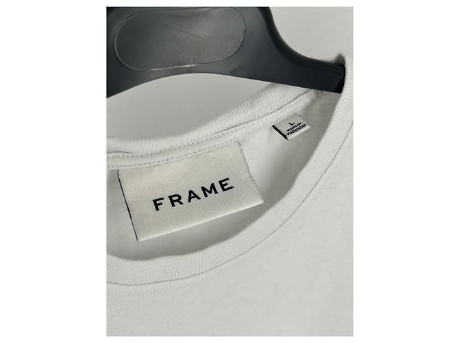Frame Denim weißes Baumwoll T-Shirt - Ansicht 3