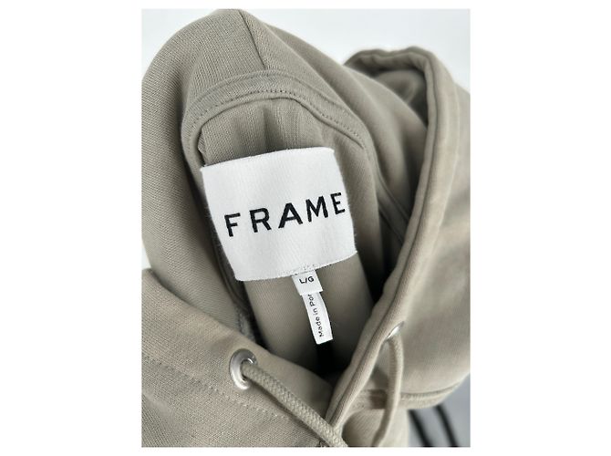 Frame Denim Sweatshirt aus Baumwolle Beige L - Ansicht 3