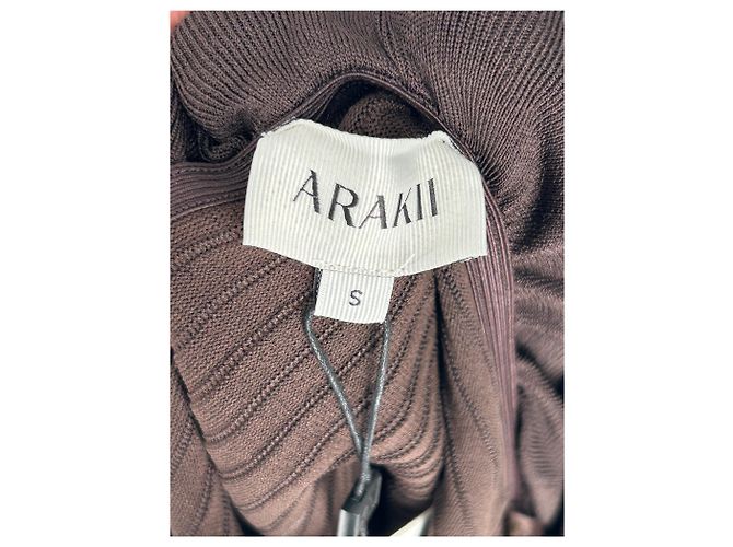 Autre Marque Vestido mini ARAKII Mist marrón de viscosa Castaño - vista 5