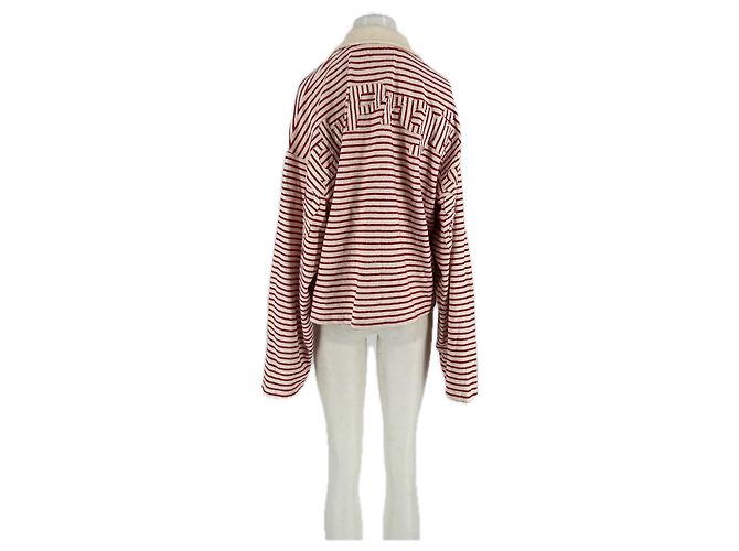 Autre Marque NUDE PROJECT Rot gestreifter Baumwollpullover - Ansicht 2