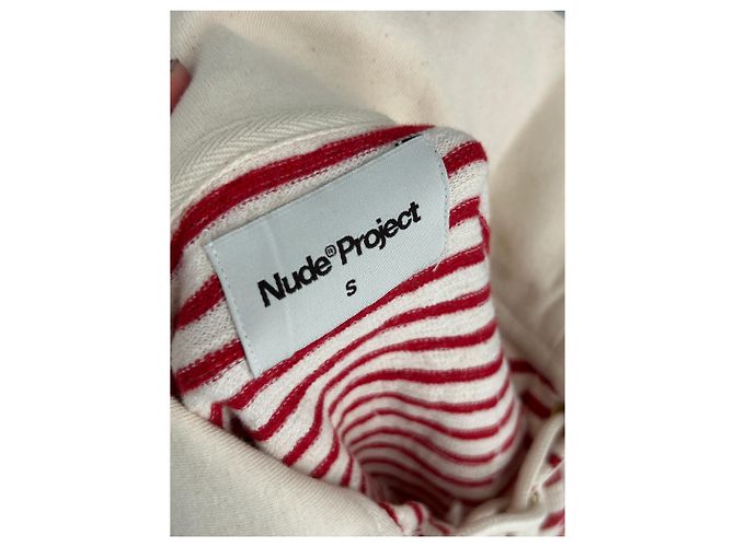 Autre Marque NUDE PROJECT Rot gestreifter Baumwollpullover - Ansicht 5