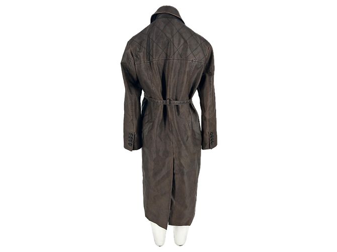 Autre Marque Abrigo maxi marrón KIJUN Castaño - vista 2