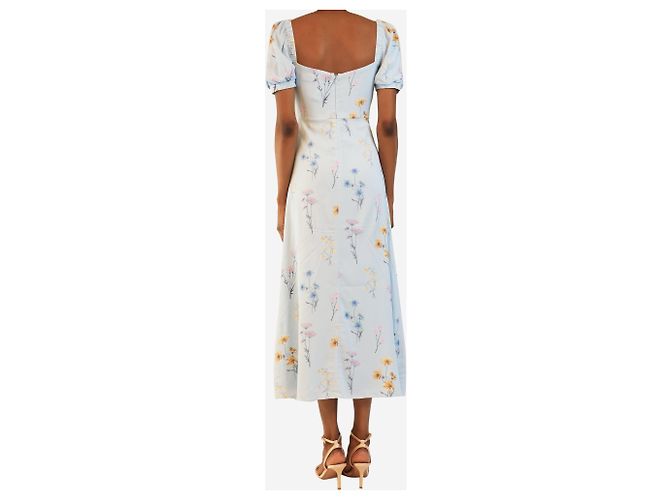 Self portrait Hellblaues florales Midikleid - size UK 6 - Ansicht 2