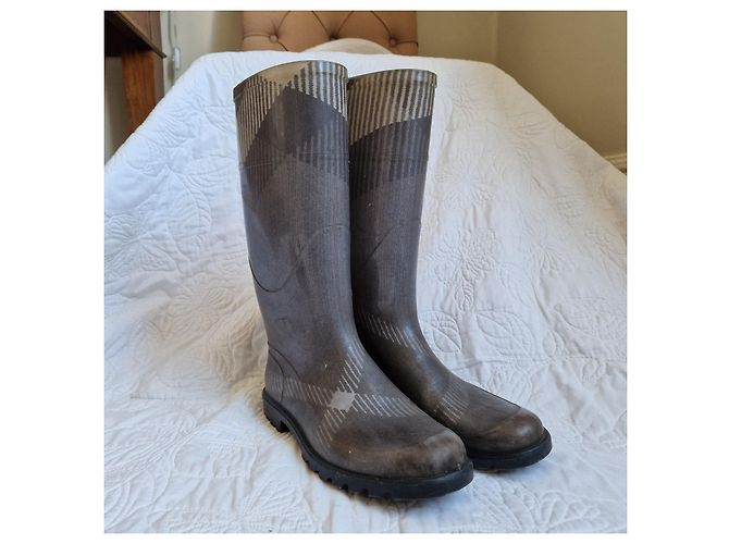 Botas de lluvia Burberry Check Castaño - vista 2