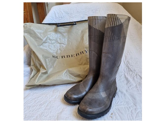 Botas de lluvia Burberry Check Castaño - vista 7