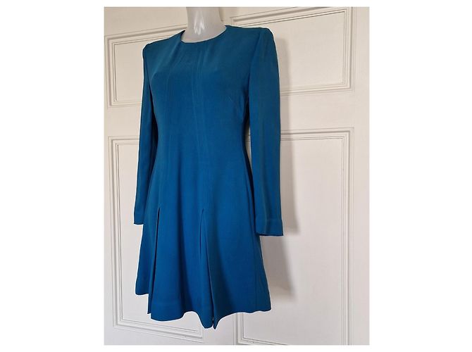 Stella Mc Cartney Stella McCartney Blaues Crepe-Kleid - Ansicht 3