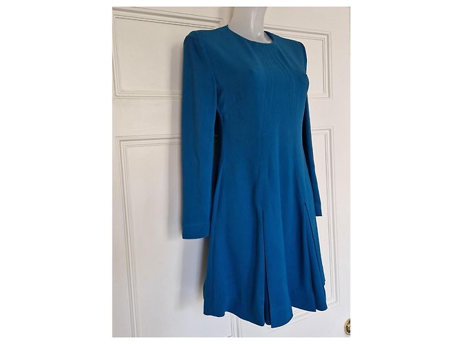 Stella Mc Cartney Stella McCartney Blaues Crepe-Kleid - Ansicht 4