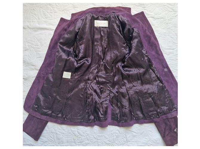 Autre Marque Valentino Roma Blazer de gamuza adornado Púrpura - vista 5