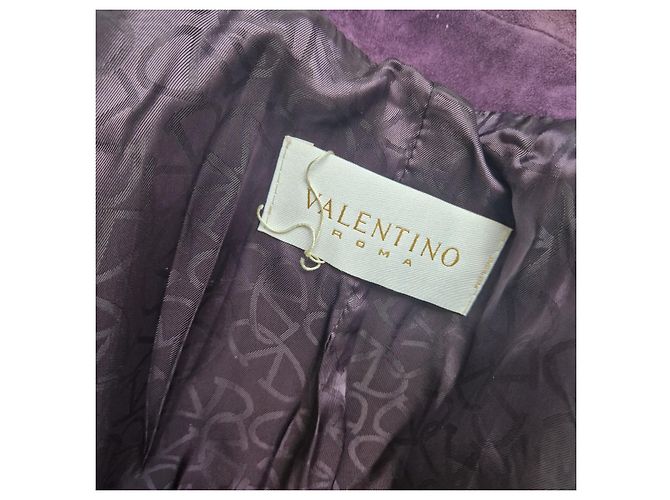 Autre Marque Valentino Roma Blazer de gamuza adornado Púrpura - vista 8